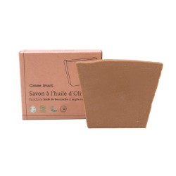 Olive oil soap - Red clay and borage oil - 100g